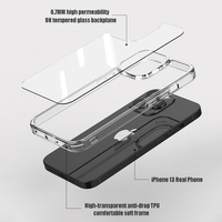 Luksusowe szkło hartowane przezroczyste etui do iPhone 14 11 12 13 Pro XS Max 13 Mini X XR przezroczyste twarde etui do iPhone 7 8 Plus Fundas 4